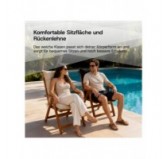 2er Set Gartenstuhl Hochlehner Auflagen | Wasserabweisend | 120x50x10 cm | Grau