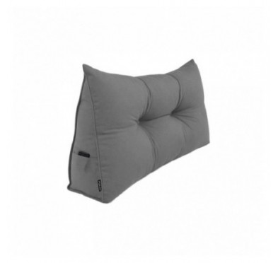 Rückenkissen gesteppt | Lesekissen für Bett oder Sofa | 70x50x20 cm | Grau