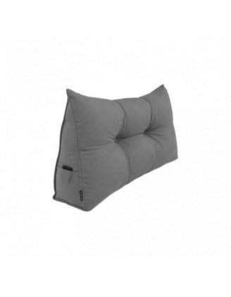 Rückenkissen gesteppt | Lesekissen für Bett oder Sofa | 70x50x20 cm | Grau