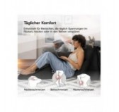 Rückenkissen gesteppt | Lesekissen für Bett oder Sofa | 70x50x20 cm | Grau