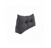 Rückenkissen gesteppt | Lesekissen für Bett oder Sofa | 70x50x20 cm | Anthrazit