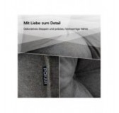 Rückenkissen gesteppt | Lesekissen für Bett oder Sofa | 200x50x20 cm | Anthrazit