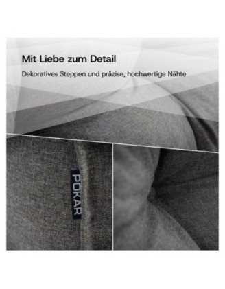 Rückenkissen gesteppt | Lesekissen für Bett oder Sofa | 200x50x20 cm | Anthrazit