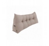 Rückenkissen gesteppt | Lesekissen für Bett oder Sofa | 180x50x20 cm | Beige