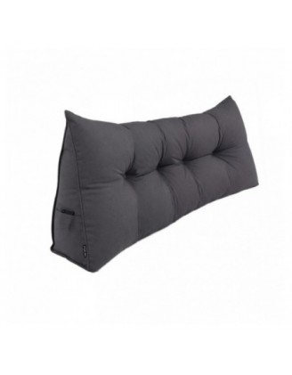 Rückenkissen gesteppt | Lesekissen für Bett oder Sofa | 180x50x20 cm | Anthrazit
