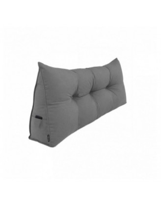 Rückenkissen gesteppt | Lesekissen für Bett oder Sofa | 140x50x20 cm | Grau