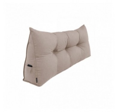Rückenkissen gesteppt | Lesekissen für Bett oder Sofa | 140x50x20 cm | Beige