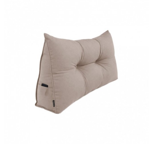 Rückenkissen gesteppt | Lesekissen für Bett oder Sofa | 100x50x20 cm | Beige