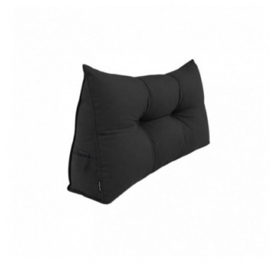 Rückenkissen gesteppt | Lesekissen für Bett oder Sofa | 100x50x20 cm | Schwarz