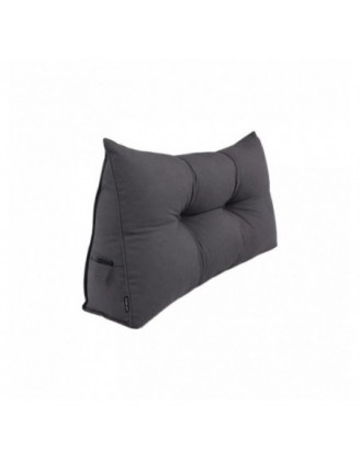 Rückenkissen gesteppt | Lesekissen für Bett oder Sofa | 100x50x20 cm | Anthrazit