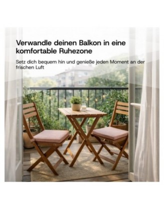 4er Set Stuhlkissen mit Klettverschluss | 41x35x40 cm | Farbe Anthrazit