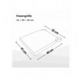4er Set Stuhlkissen mit Klettverschluss | 41x35x40 cm | Farbe Grau 4er Set Stuhlkissen mit Klettverschluss | 41x35x40 cm | Farbe Grau