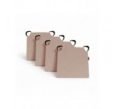4er Set Stuhlkissen mit Klettverschluss | 41x35x40 cm | Farbe Beige