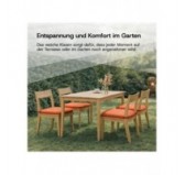 4er Set Stuhlkissen mit Klettverschluss | 41x35x40 cm | Farbe Beige