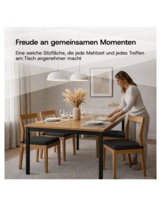 4er Set Stuhlkissen mit Klettverschluss | 41x35x40 cm | Farbe Beige
