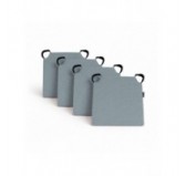 4er Set Stuhlkissen mit Klettverschluss | 41x35x40 cm | Farbe Blau
