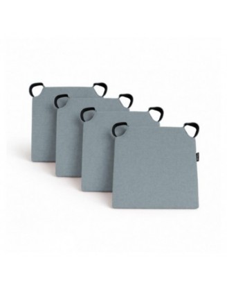 4er Set Stuhlkissen mit Klettverschluss | 41x35x40 cm | Farbe Blau