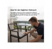 4er Set Stuhlkissen mit Klettverschluss | 41x35x40 cm | Farbe Blau