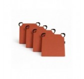 4er Set Stuhlkissen mit Klettverschluss | 41x35x40 cm | Farbe Orange