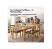 4er Set Stuhlkissen mit Klettverschluss | 41x35x40 cm | Farbe Orange