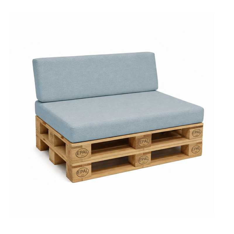 2er Set Palettenkissen - Sitzkissen 120x80 + Rückenkissen 120x40, Blau 2er Set Palettenkissen - Sitzkissen 120x80 + Rückenkissen 120x40, Blau