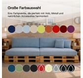 2er Set Palettenkissen - Sitzkissen 120x80 + Rückenkissen 120x40, Blau 2er Set Palettenkissen - Sitzkissen 120x80 + Rückenkissen 120x40, Blau