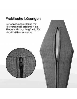 2er Set Palettenkissen - Sitzkissen 120x80 + Rückenkissen 120x40, Blau