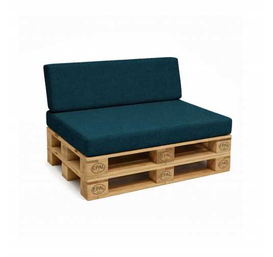 2er Set Palettenkissen - Sitzkissen 120x80 + Rückenkissen 120x40, Dunkelgrün