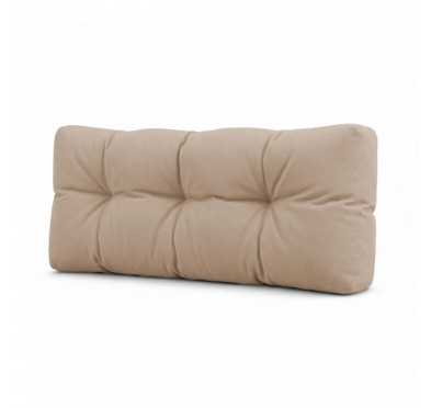 Palettenkissen Rückenkissen für Europaletten 120x40x15, Gesteppt, Beige