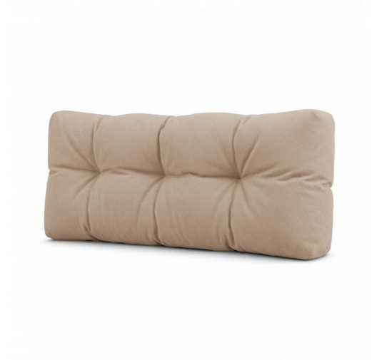 Palettenkissen Rückenkissen für Europaletten 120x40x15, Gesteppt, Beige