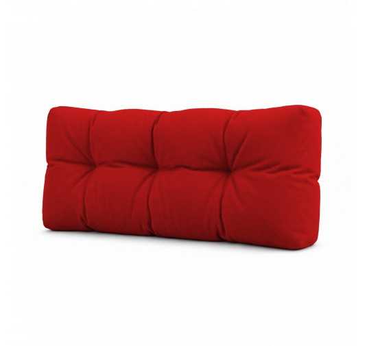 Palettenkissen Rückenkissen für Europaletten 120x40x15 cm, Gesteppt, Rot