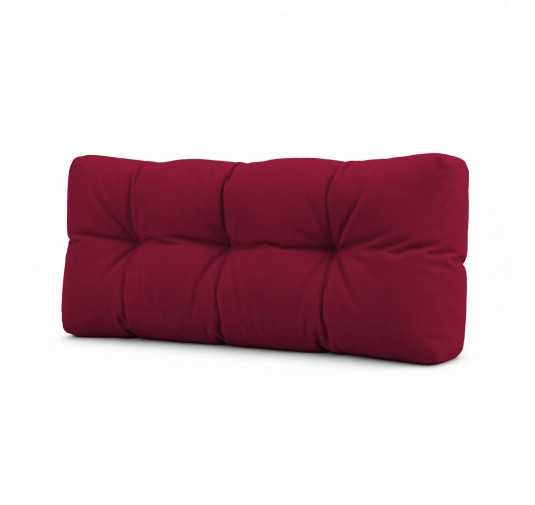 Palettenkissen Rückenkissen für Europaletten 120x40x15 cm, Gesteppt, Bordeaux