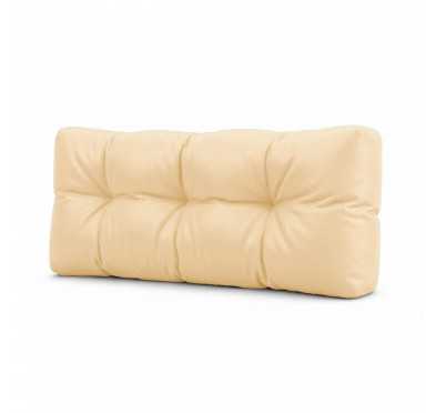 Palettenkissen Rückenkissen, Wasserabweisend, Gesteppt, 120x40x15, Beige
