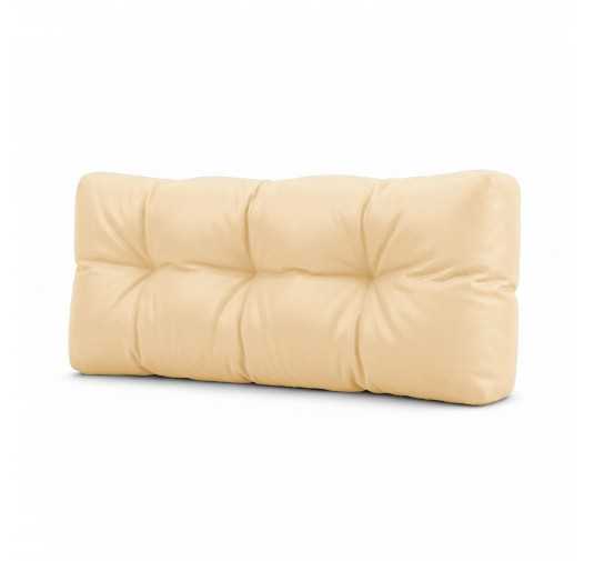 Palettenkissen Rückenkissen, Wasserabweisend, Gesteppt, 120x40x15, Beige