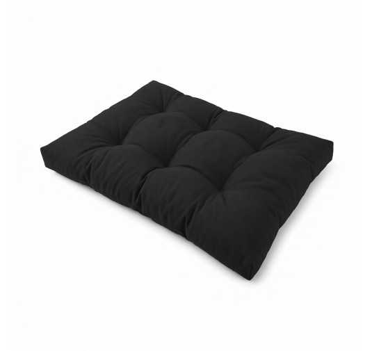 Palettenkissen Sitzkissen für Europaletten 120x80x15 Gesteppt, Schwarz