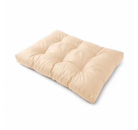 Palettenkissen Sitzkissen, Wasserabweisend, Gesteppt, 120x80x15, Beige