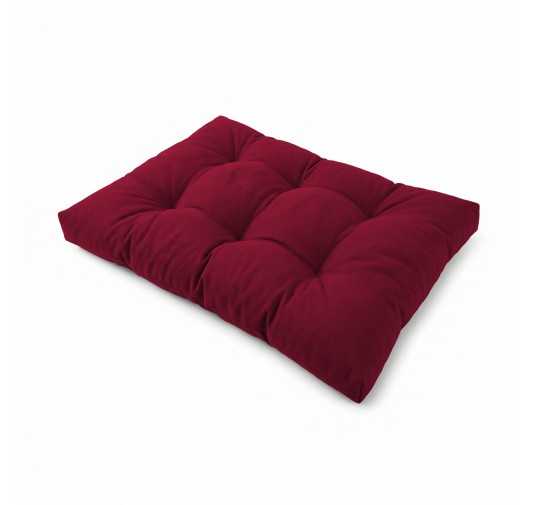 Palettenkissen Sitzkissen für Europaletten 120x80 cm, Gesteppt, Bordeaux