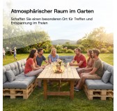 2er Set Palettenkissen - Sitzkissen 120x60 + Rückenkissen 120x60, Gesteppt, Beige