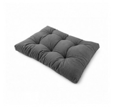 Sitzkissen für Paletten | Gesteppt | Cordstoff | 120x80 cm | Farbe Dunkelgrau