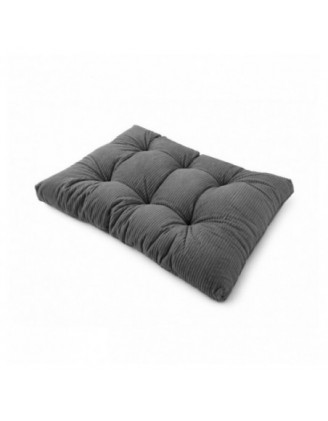 Sitzkissen für Paletten | Gesteppt | Cordstoff | 120x80 cm | Farbe Dunkelgrau