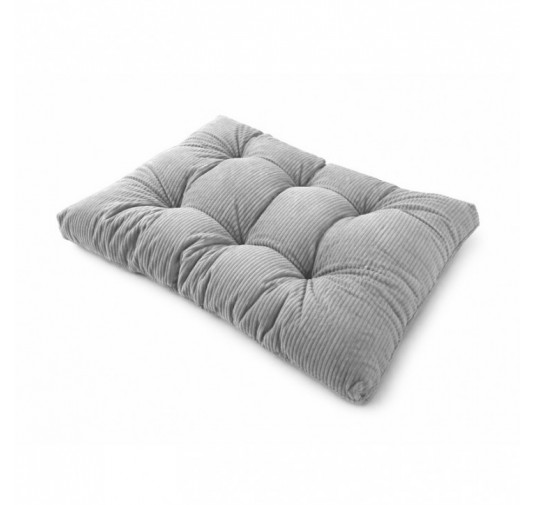 Sitzkissen für Paletten | Gesteppt | Cordstoff | 120x80 cm | Farbe Grau