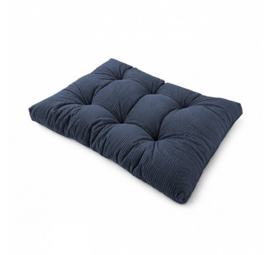 Sitzkissen für Paletten | Gesteppt | Cordstoff | 120x80 cm | Farbe Dunkelblau
