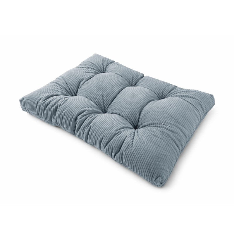 Sitzkissen für Paletten | Gesteppt | Cordstoff | 120x80 cm | Farbe Blau