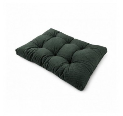 Sitzkissen für Paletten | Gesteppt | Cordstoff | 120x80 cm | Farbe Dunkelgrün