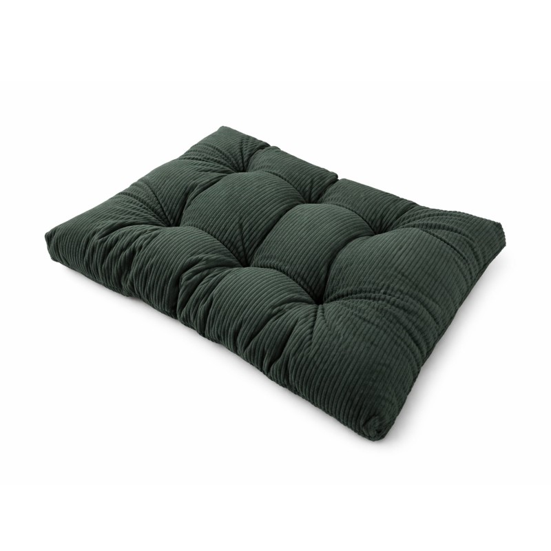 Sitzkissen für Paletten | Gesteppt | Cordstoff | 120x80 cm | Farbe Dunkelgrün