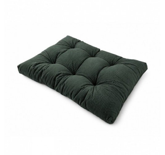 Sitzkissen für Paletten | Gesteppt | Cordstoff | 120x80 cm | Farbe Dunkelgrün