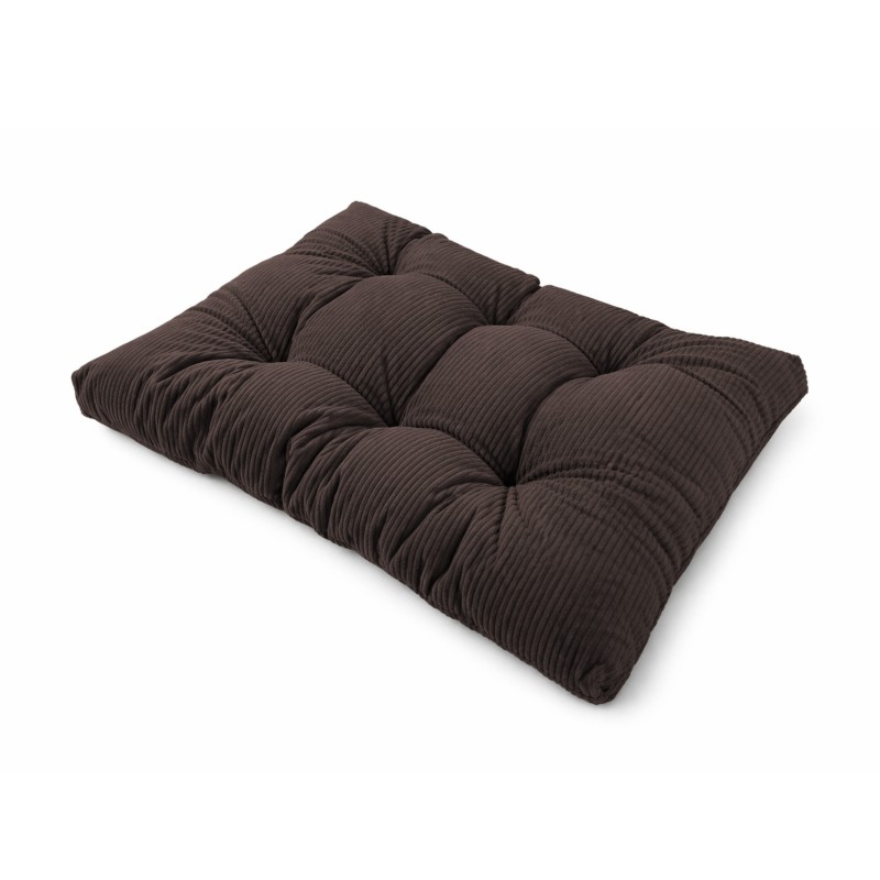 Sitzkissen für Paletten | Gesteppt | Cordstoff | 120x80 cm | Farbe Dunkelbraun