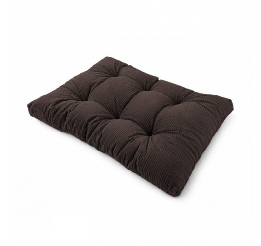 Sitzkissen für Paletten | Gesteppt | Cordstoff | 120x80 cm | Farbe Dunkelbraun