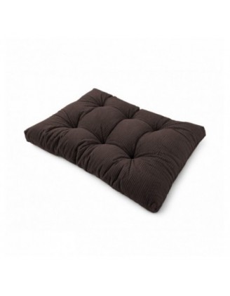 Sitzkissen für Paletten | Gesteppt | Cordstoff | 120x80 cm | Farbe Dunkelbraun