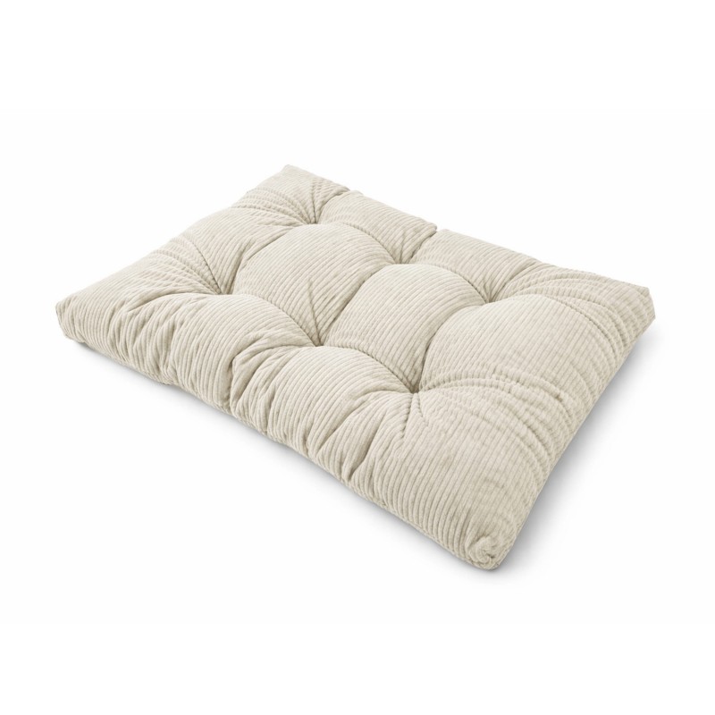 Sitzkissen für Paletten | Gesteppt | Cordstoff | 120x80 cm | Farbe Dunkelbeige
